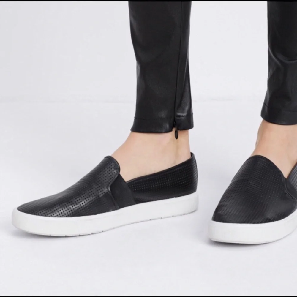 Vince Perforated Leather Blair Sneaker Black size 6.5